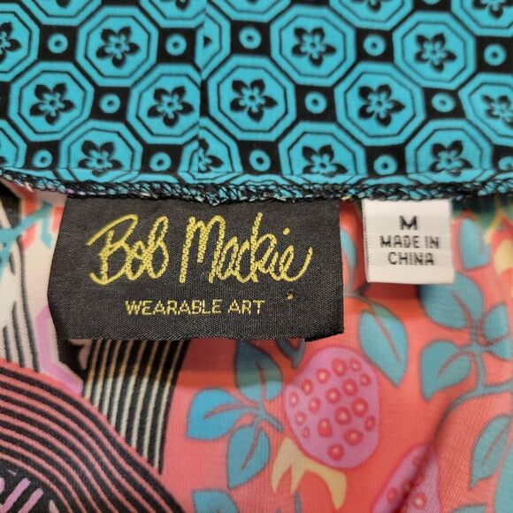 Bob Mackie Wearable Art Colorful Kimono Jacket Duster Cardigan Retro Pattern - Picture 6 of 10